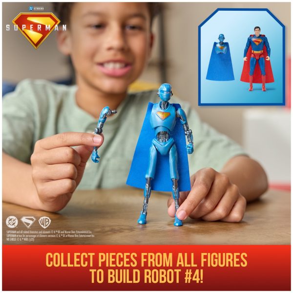 DC Comics Superman Movie Superman with Collect to Build Head Piece made by Spinmaster