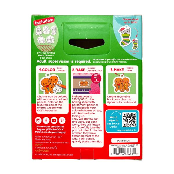 OOLY Mini Shrink-Its! DIY Shrink Art Kit - Holly Jolly part of our Holiday collection