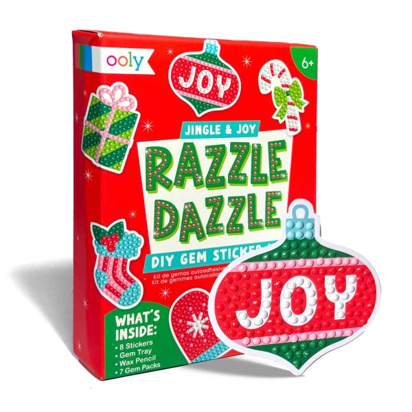 OOLY Mini Razzle Dazzle DIY Gem Sticker Kit - Jingle & Joy