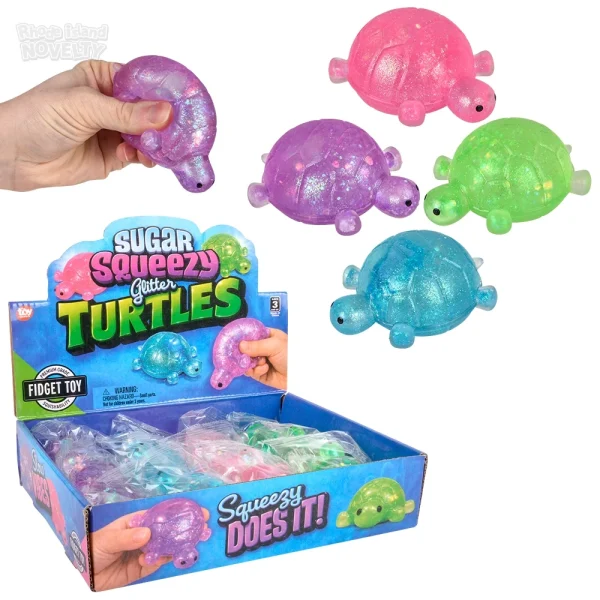 Toy Network Sugar Squeezy Glitter Turtles Assorted Colors