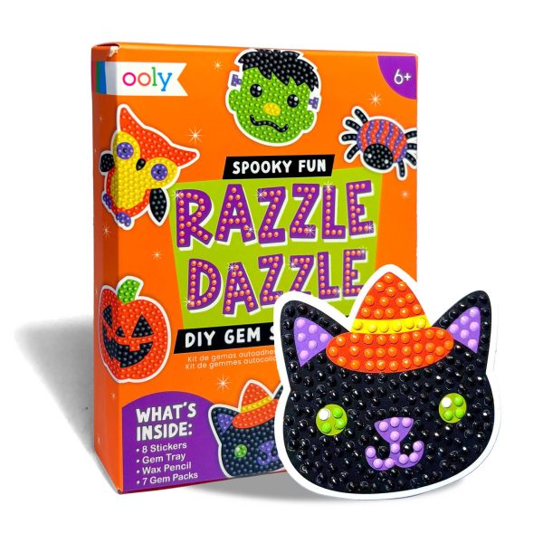 OOLY Mini Razzle Dazzle DIY Gem Sticker Kit - Spooky Fun