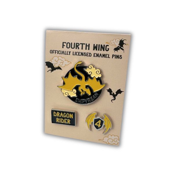 Kingdom of Threads Fourth Wing Enamel Pin Set