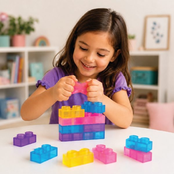 Novelty Brands Fun Doh Squish Blocks Building Fidget Sensory Toy part of our  collection
