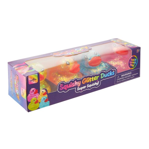 Showcase Squishy Glitter Sensory Toybox Ducks 4-Pack