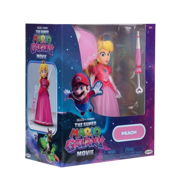JAKKS Pacific The Super Mario Galaxy Movie 5-Inch Action Figures Wave 2 Peach Toys