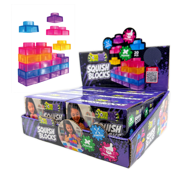 Novelty Brands Fun Doh Squish Blocks Building Fidget Sensory Toy