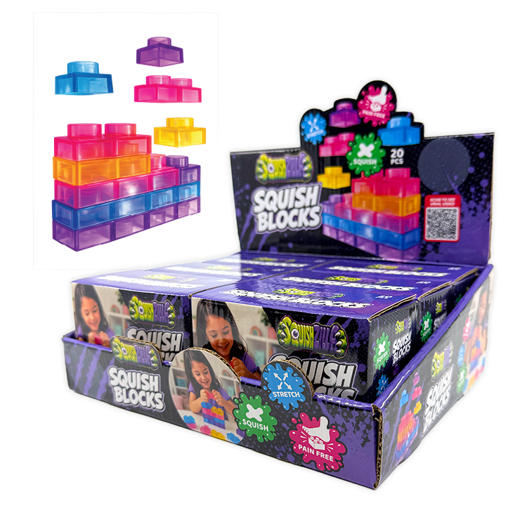 Novelty Brands Fun Doh Squish Blocks Building Fidget Sensory Toy