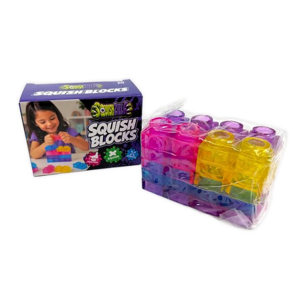 Fun Doh Squish Blocks Building Fidget Sensory Toy made by Novelty Brands