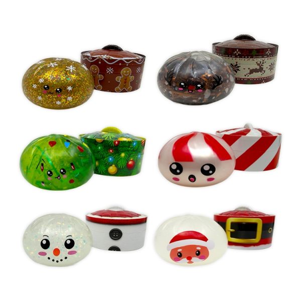 Fun Doh Merry Squishmas Christmas Dumpling Squishy Toy Assorted from Novelty Brands Fun Doh Merry Squishmas Christmas Dumpling Squishy Toy Assorted from Novelty Brands