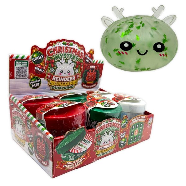 Novelty Brands Fun Doh Christmas Mystery Reindeer Dumpling Squishy Toy
