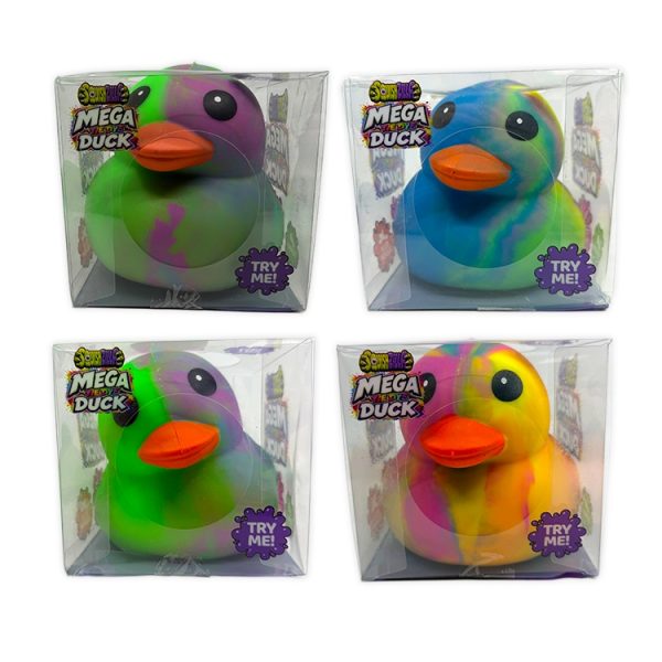 Mega 5 Inch Tie Dye Squishy Duck Toy from Novelty Brands Mega 5 Inch Tie Dye Squishy Duck Toy from Novelty Brands
