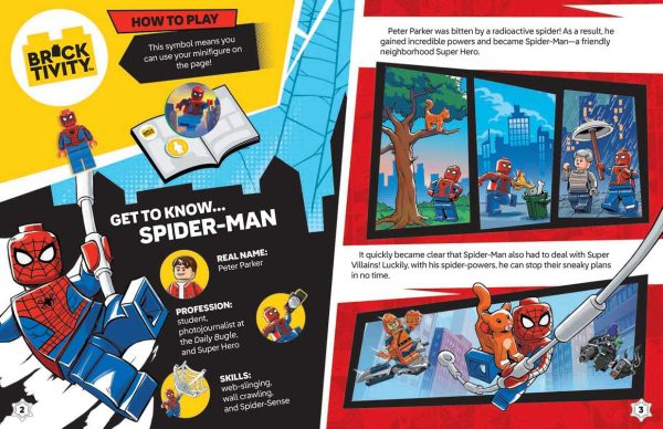 LEGO Marvel: Spider-Man in Action! Book and Minifigure made by Simon & Schuster LEGO Marvel: Spider-Man in Action! Book and Minifigure made by Simon & Schuster