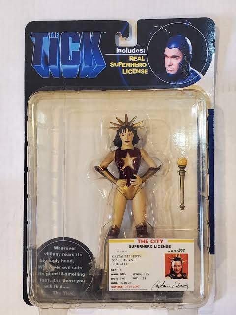 N2Toys The Tick Captain Liberty Tv Series 2001 Super Hero License Spoon! W/ Fao Schwarz Sticker