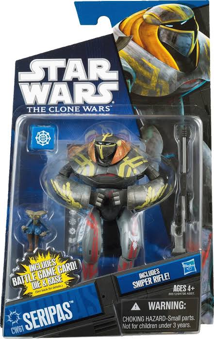 Hasbro Star Wars The Clone Wars Cw61 Seripas New W/ Die & Base Sniper Rifle
