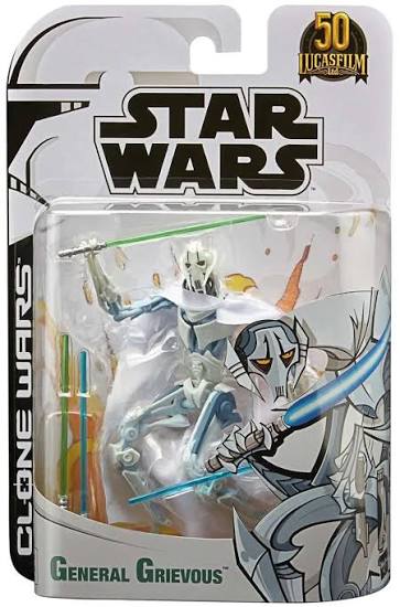 Hasbro Star Wars Clone Wars Animated 50Th Lucas Film General Grievous White Card
